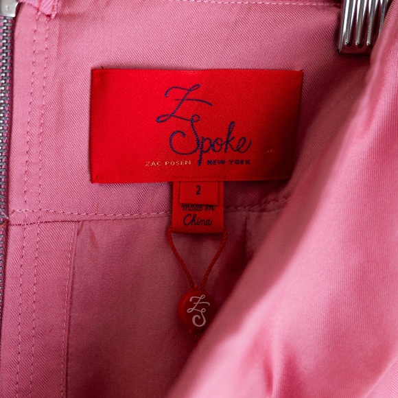 Zac Posen Pink silk skirt with bow size 2 - Picture 3 of 7